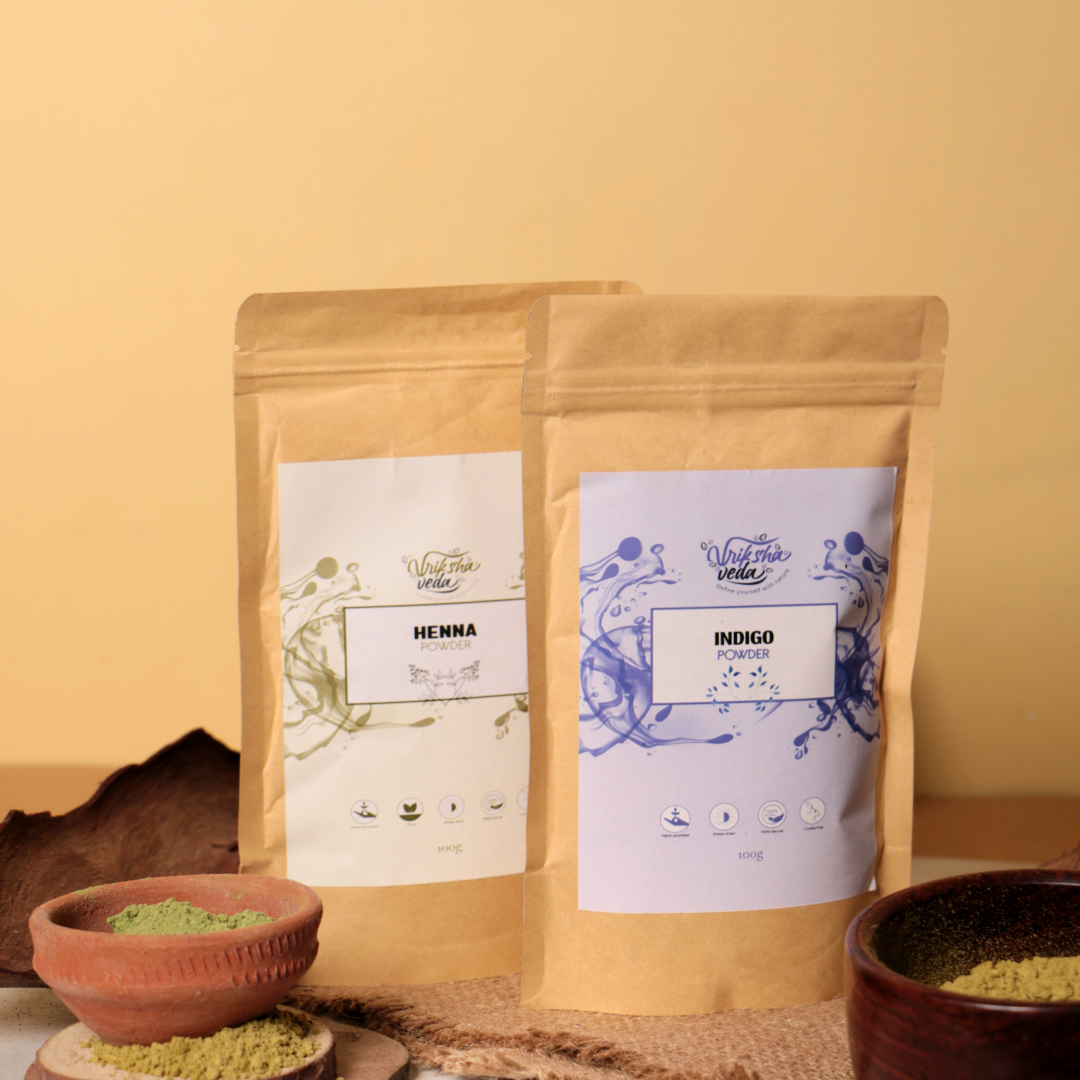 100% Pure Henna & Indigo Powder from Rajasthan I Natural Hair Colour