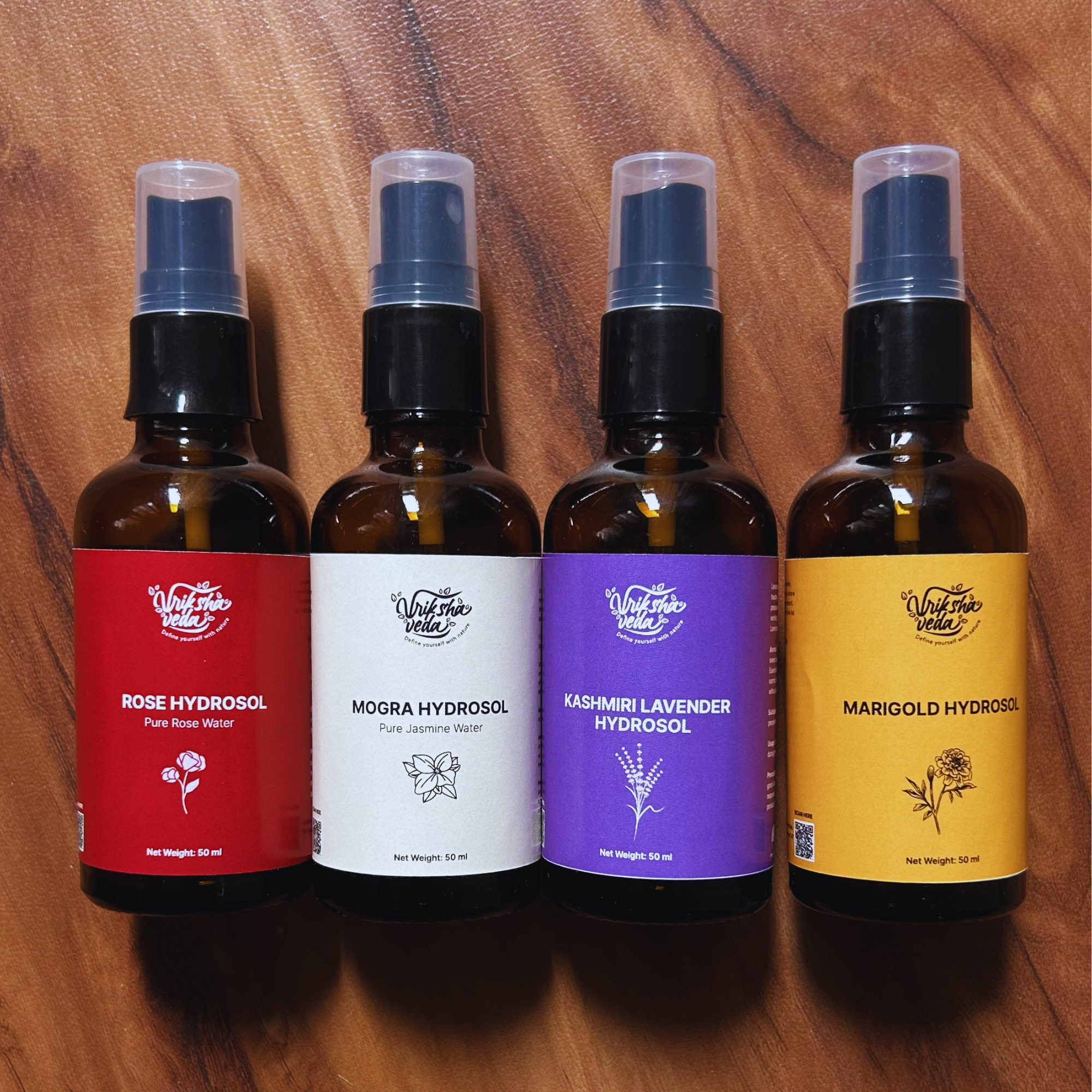 4 Sacred Flower Waters/Hydrosols for Skin & Everyday Rituals| 50 ml Each