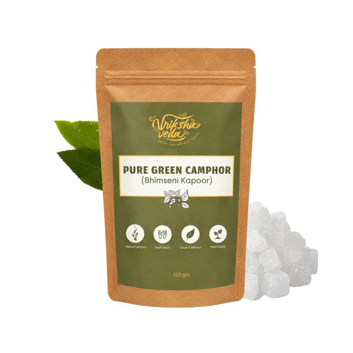 Pure Green Camphor (Bhimseni Kapoor) | 125 gms