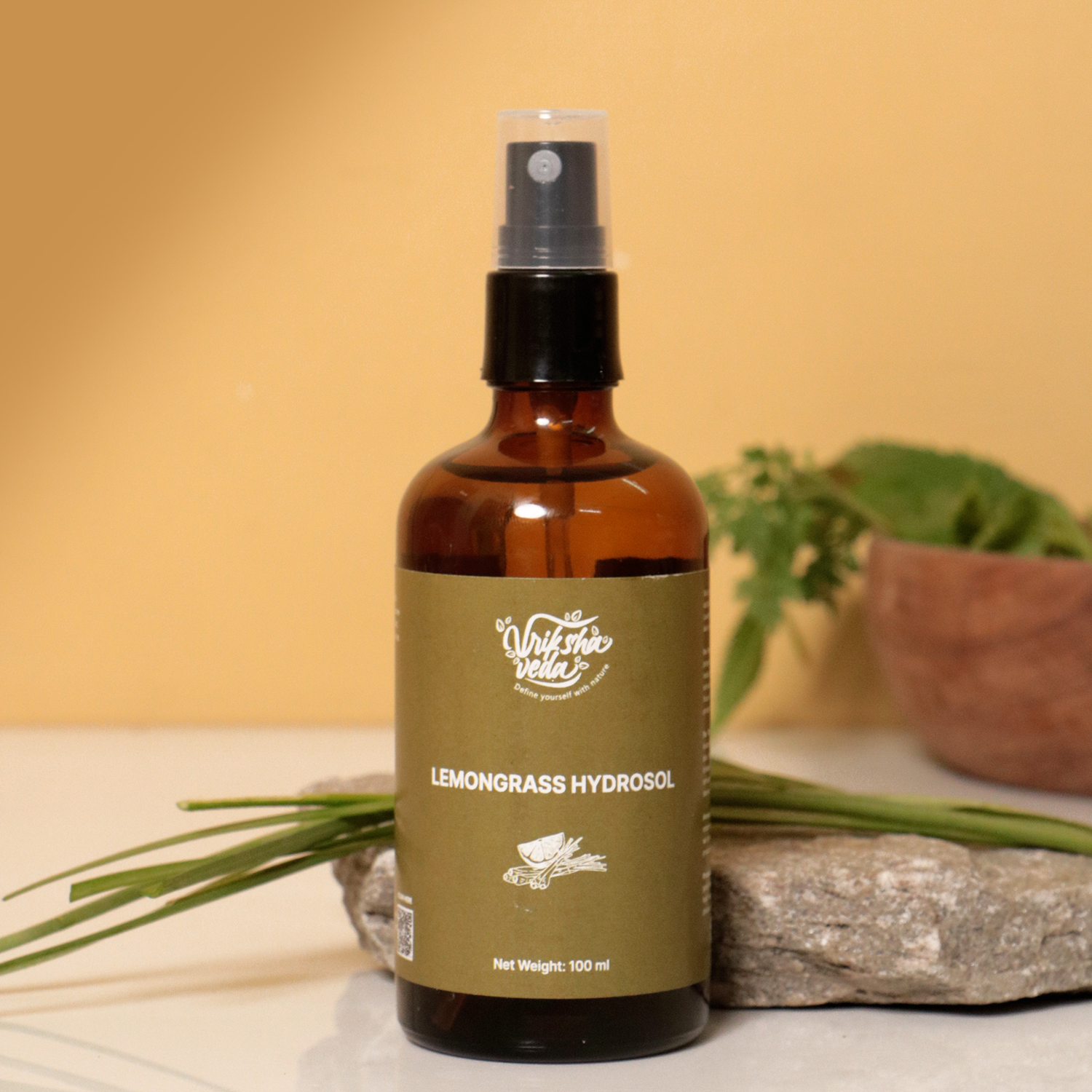 Organic Lemongrass Hydrosol for Skin & Hair I Lemongrass Water from Uttarakhand I 100 ml