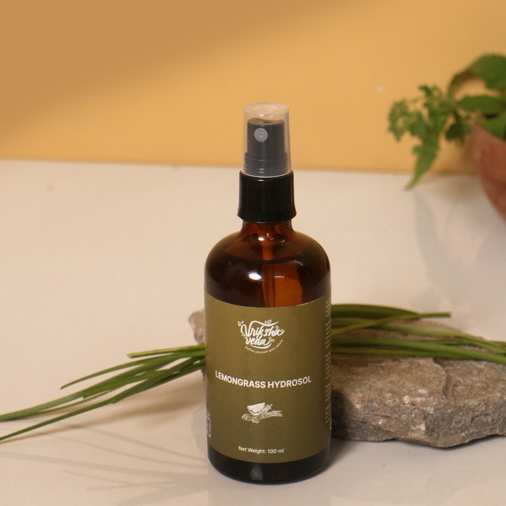 Organic Lemongrass Hydrosol for Skin & Hair I Lemongrass Water from Uttarakhand I 100 ml