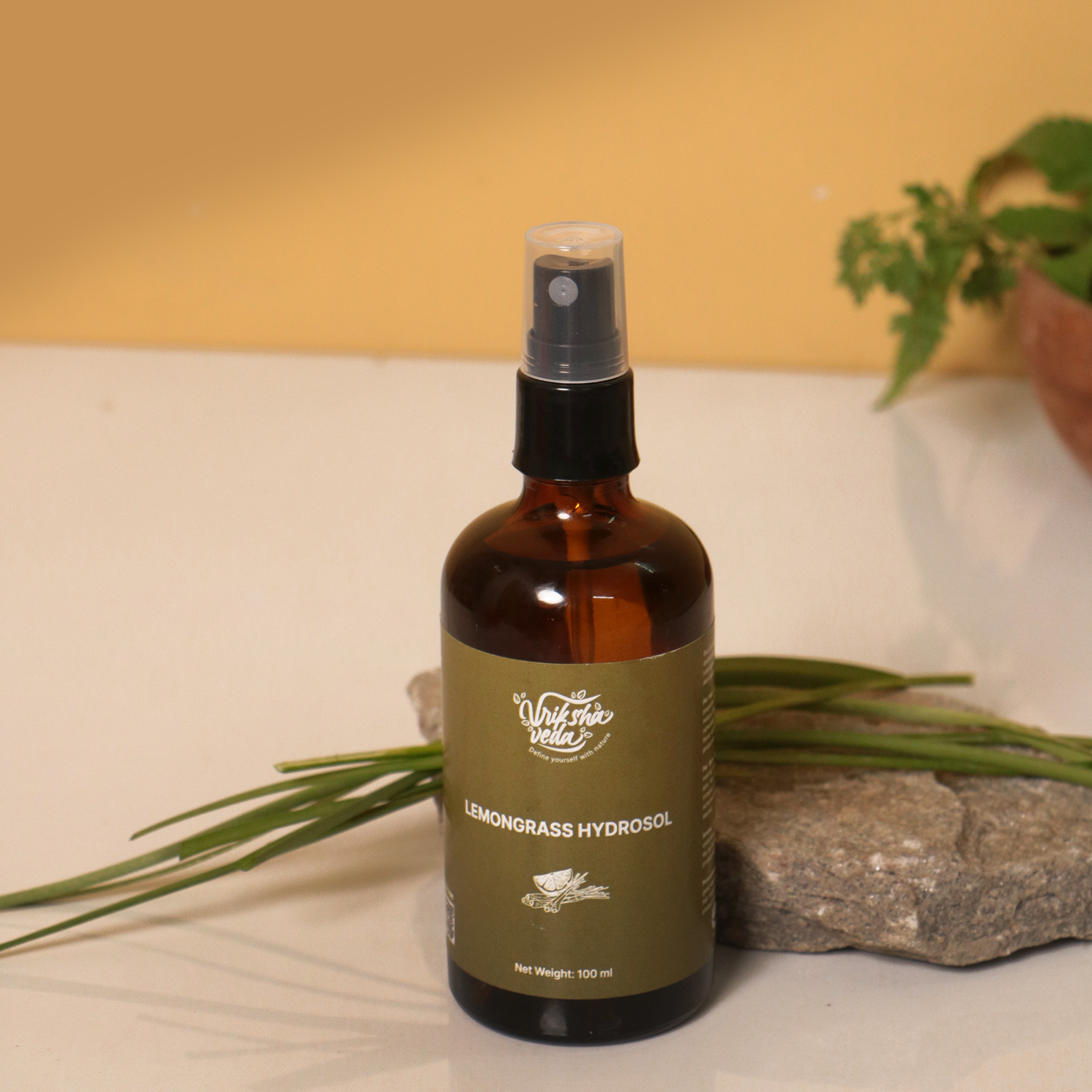 Organic Lemongrass Hydrosol for Skin & Hair I Lemongrass Water from Uttarakhand I 100 ml