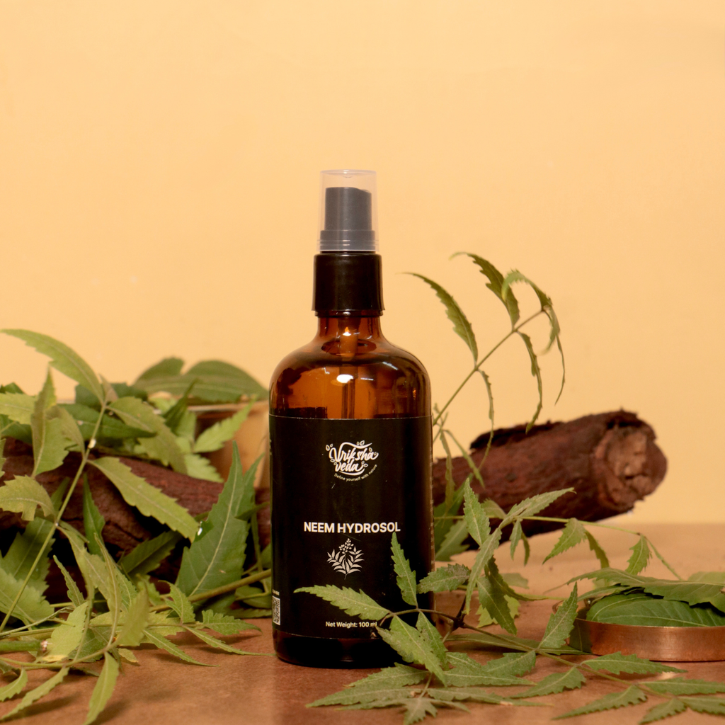 Steam Distilled Neem Hydrosol for Skin & Hair Care I Neem Water for Oily-Acne Prone Skin & Dandruff control