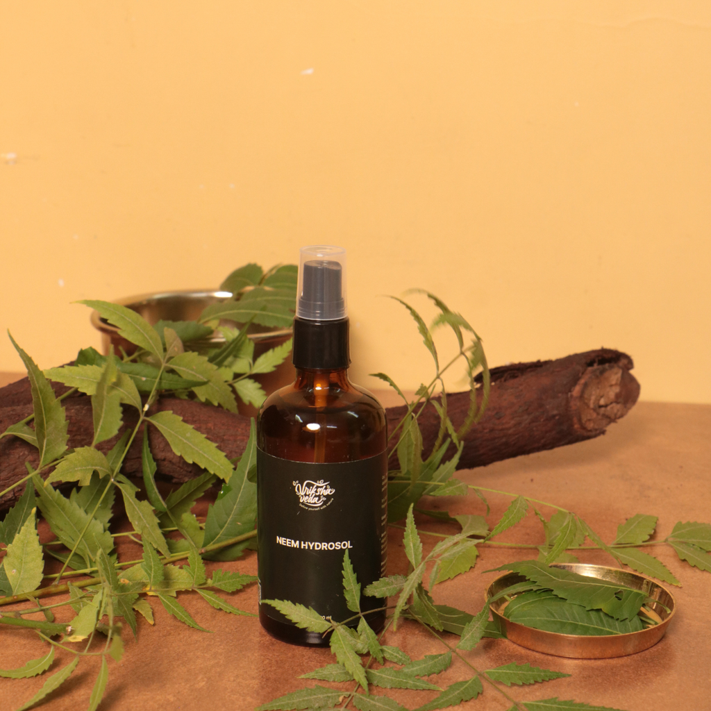 Steam Distilled Neem Hydrosol for Skin & Hair Care I Neem Water for Oily-Acne Prone Skin & Dandruff control