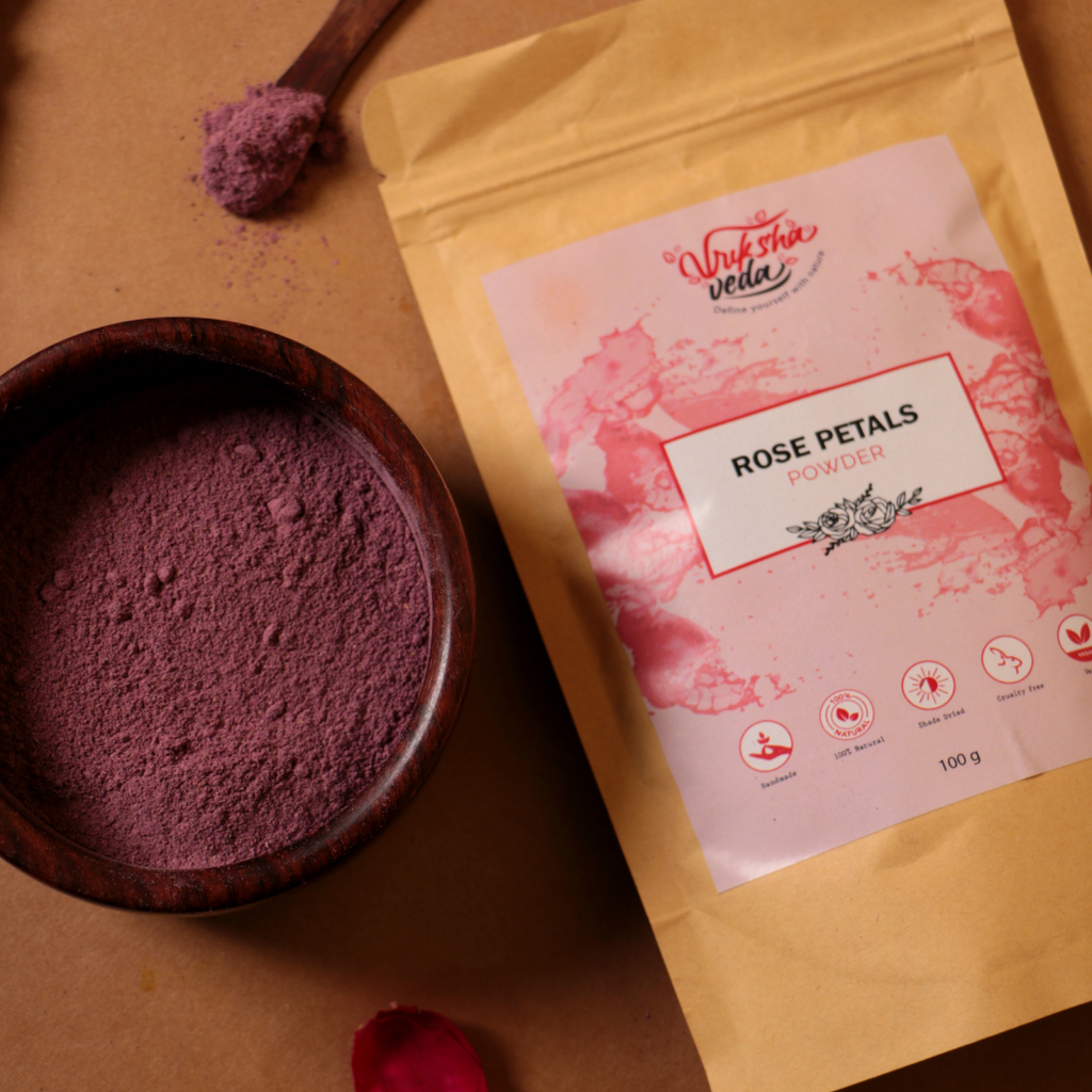 Rose Petals Powder 100g - 100% Natural Dried Rose Powder – vrikshaveda